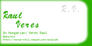 raul veres business card